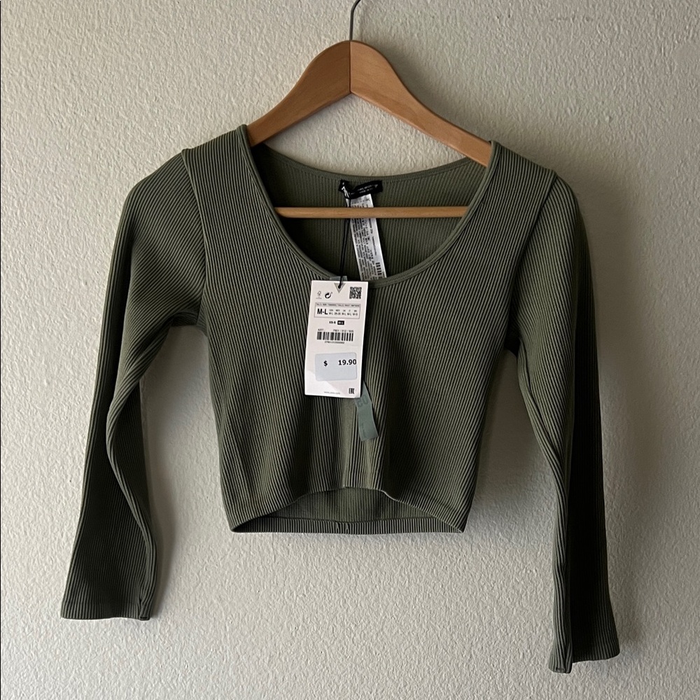 ZARA ribbed crop top